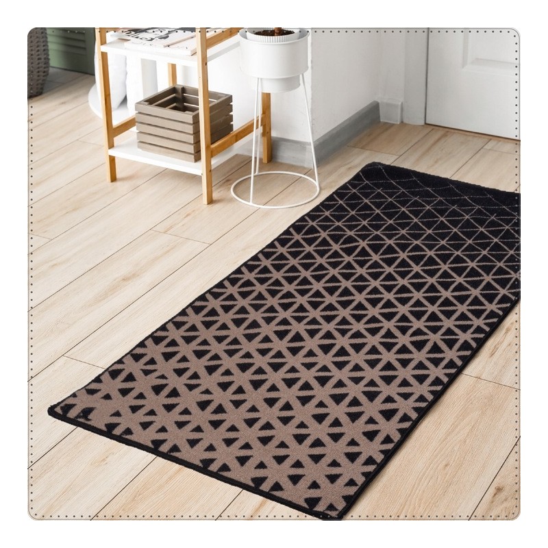Chodnik dywanowy Roco czarno-beżowy 80 x 150 cm