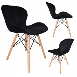 Krzesło Kontrast 46 x 48 x 73 cm czarny 1 szt.